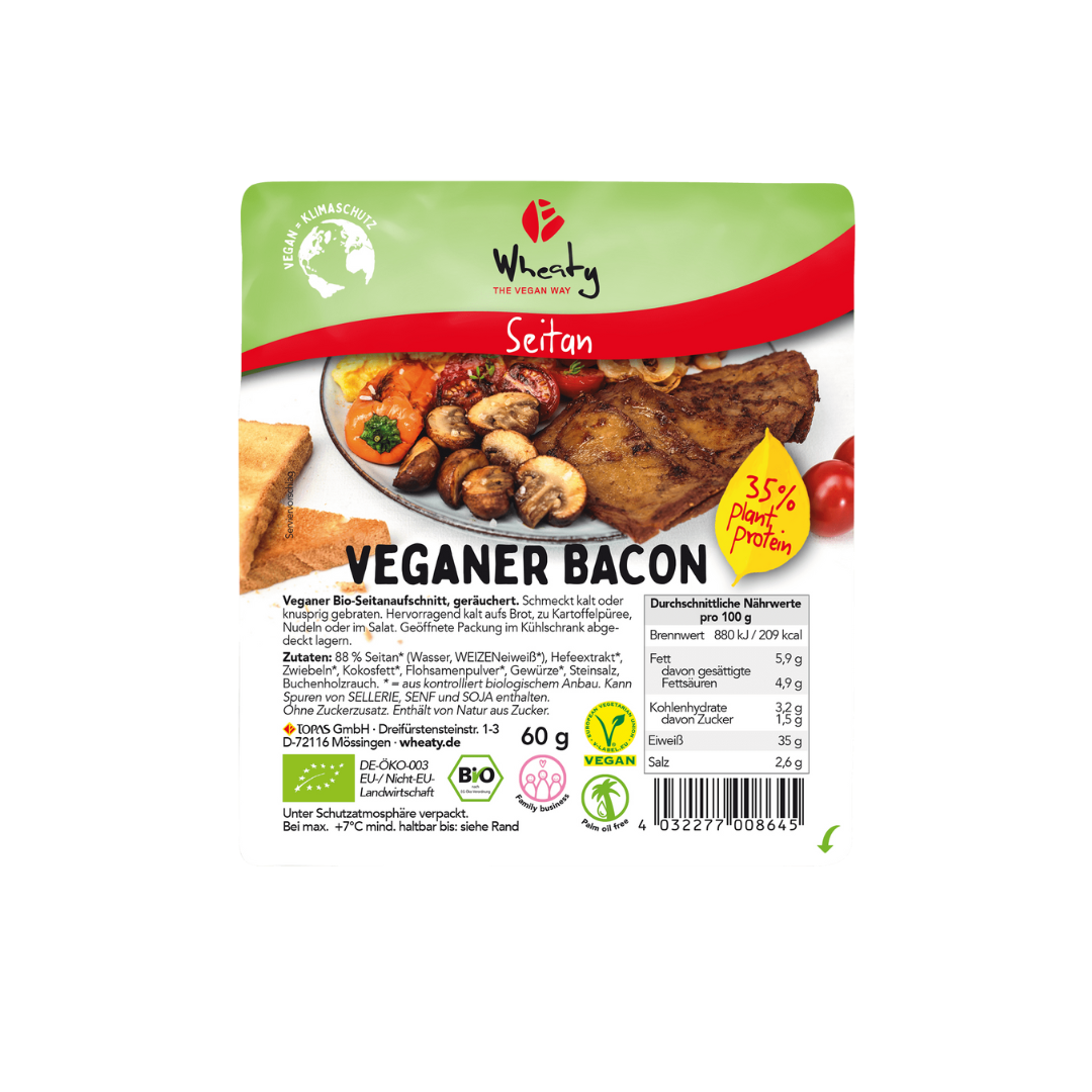 Vegansk Bacon Wheaty
